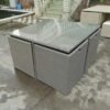 glass top outdoor dining table