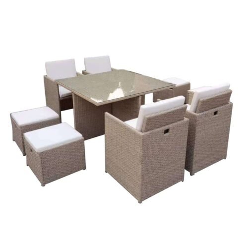 glass top outdoor dining table