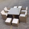 glass top outdoor dining table