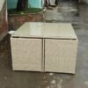 glass top outdoor dining table