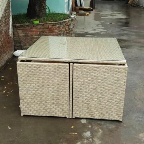 glass top outdoor dining table