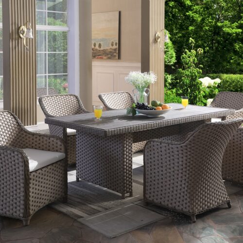 outdoor rectangular dining table