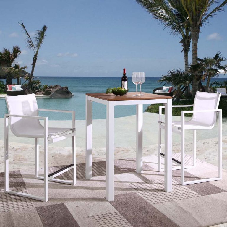 bistro outdoor bar height table set