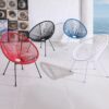 Patio rattan wicker lounge outdoor Acapulco chair