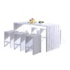 7 piece outdoor bar table set