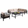 black metal outdoor sofa