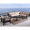 black metal outdoor sofa