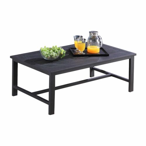 black metal outdoor sofa