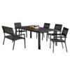 black outdoor dining table
