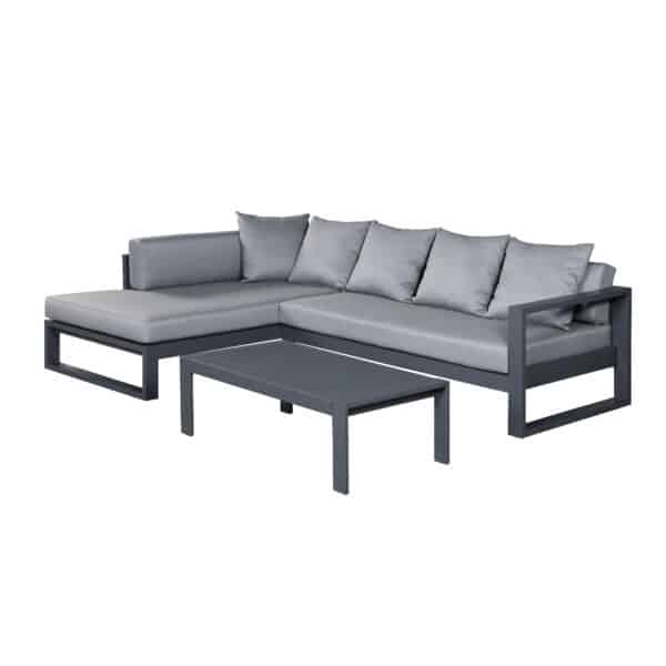 black outdoor sofa