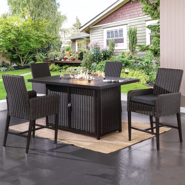 outdoor patio fire pit seating