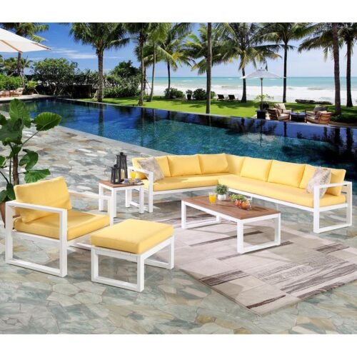 L shaped outdoor sofa