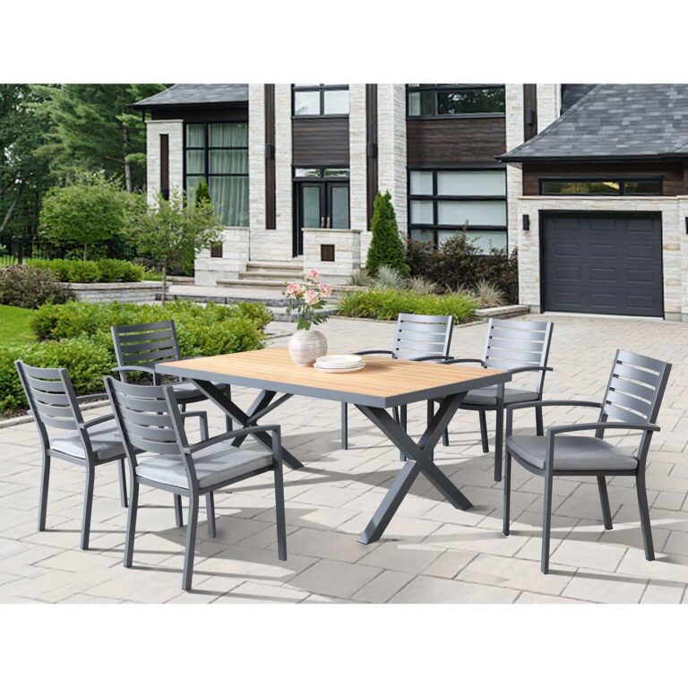 rectangular outdoor dining table