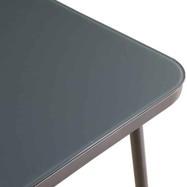 gray outdoor dining table