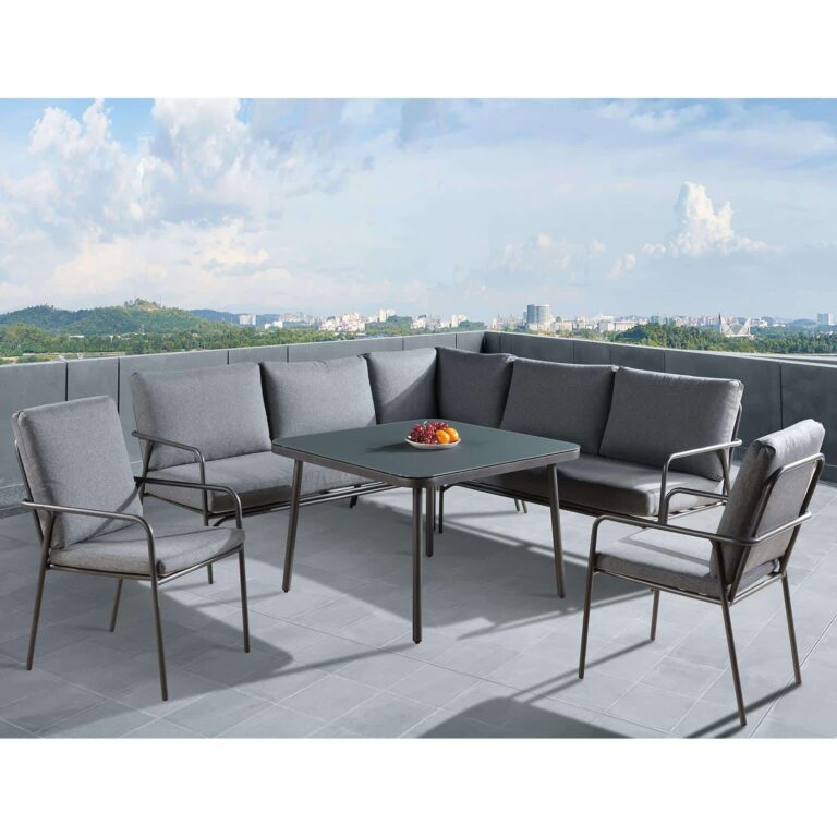 outdoor sofa and dining table set
