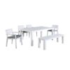 outdoor dining table bench