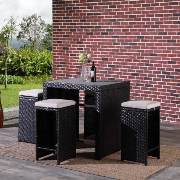 outdoor bar table set