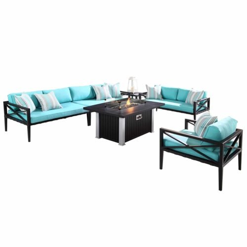 rectangle fire pit table