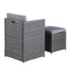 outdoor wicker dining table