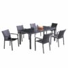 glass outdoor dining table