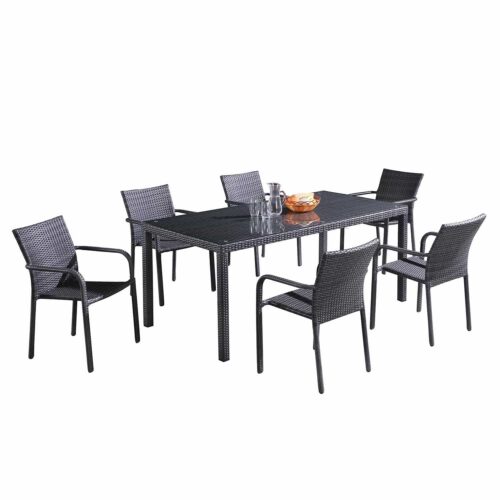 glass outdoor dining table