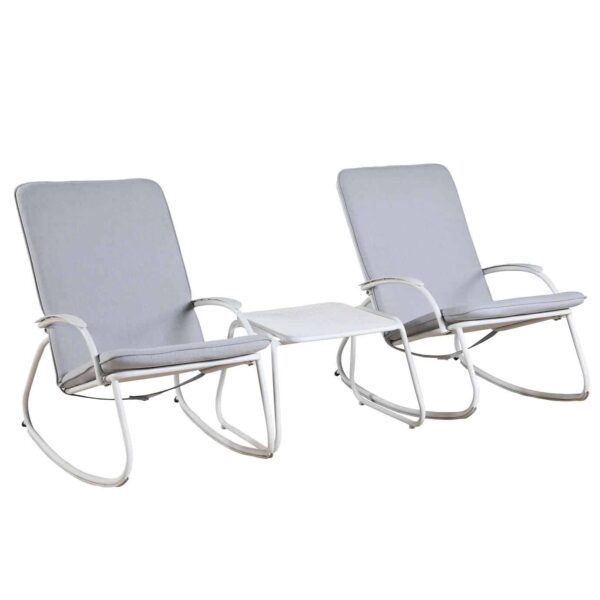 Patio lounge metal outdoor rocking chair sets
