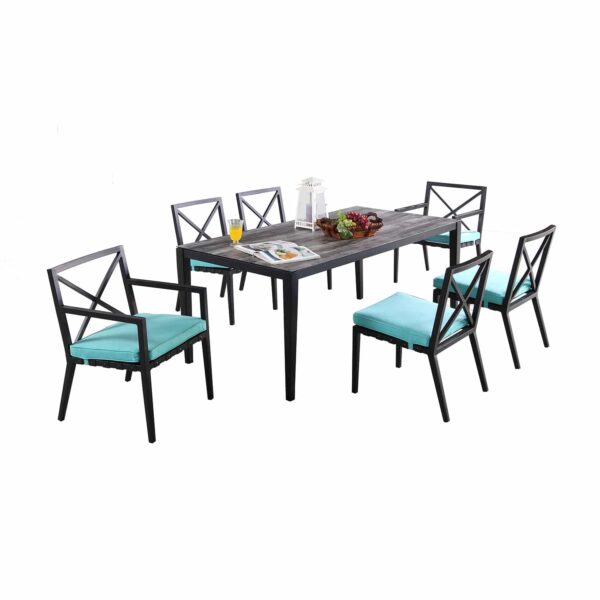 outdoor aluminum dining table