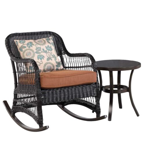 outdoor wicker rocking chair