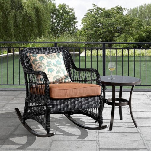 outdoor wicker rocking chair