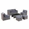 outdoor sofa with ottoman