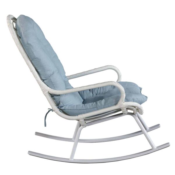 outdoor white rocking chair