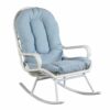 outdoor white rocking chair