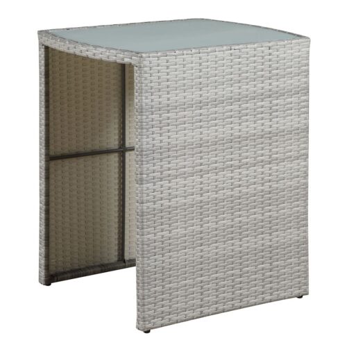 wicker outdoor dining table