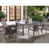 Wholesale glass top outdoor wicker dining set