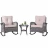 outdoor rocking chair set with table