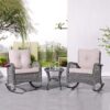 outdoor rocking chair set with table