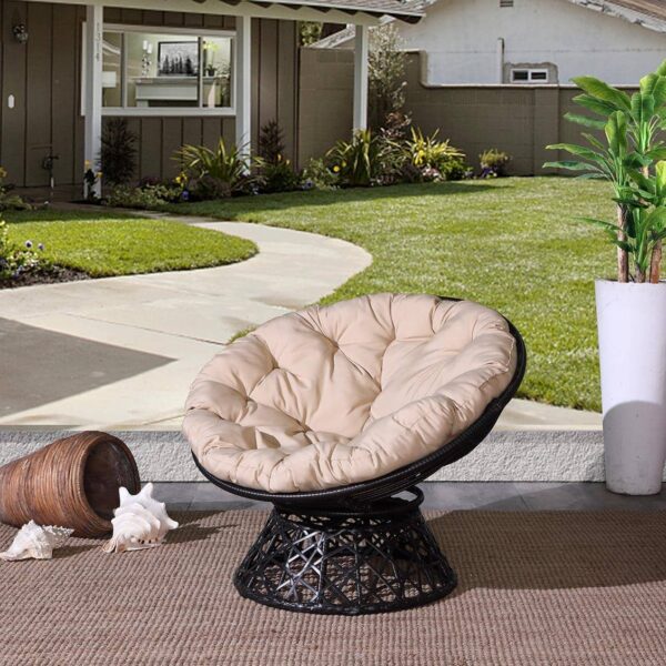 swivel outdoor papasan chair