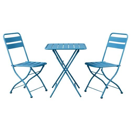 3 Piece bistro set OD888 blue scaled Outdoor Furniture Supplier-China Factoery-Manufacturer