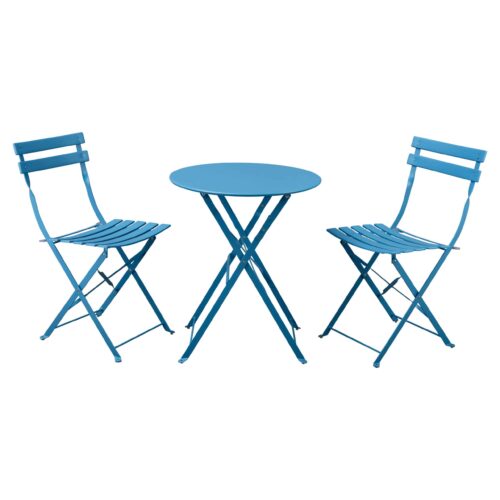 folding bistro set OD889 blue scaled Outdoor Furniture Supplier