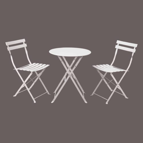 folding bistro set OD889 white scaled Outdoor Furniture Supplier