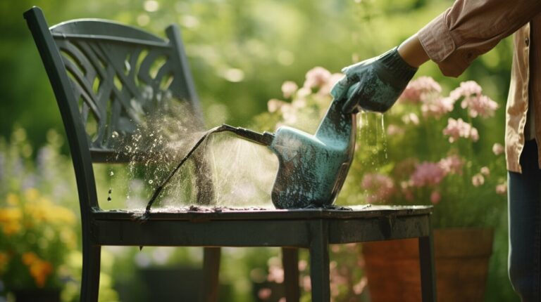 how to clean powder coated aluminum patio furniture