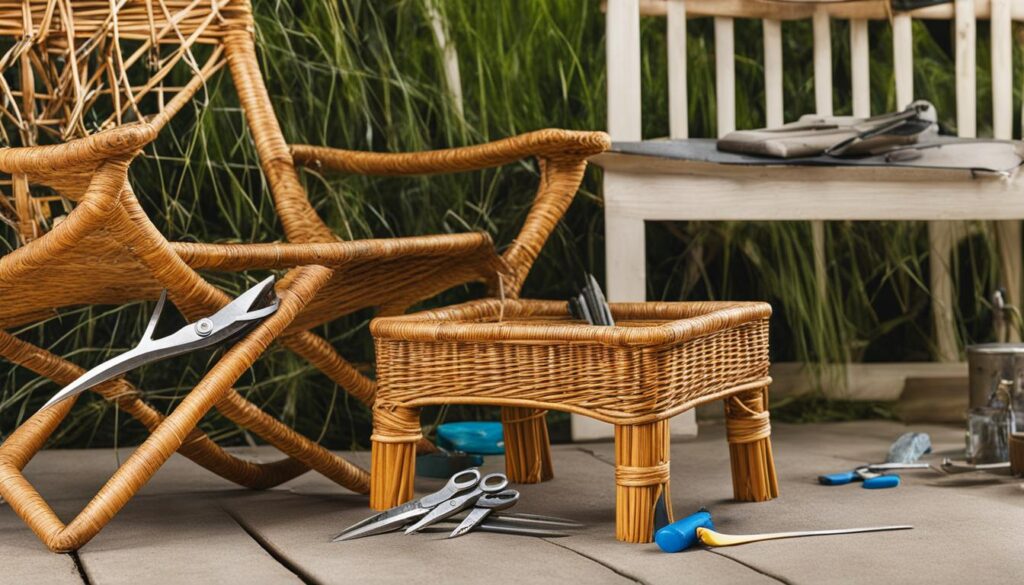 how to fix wicker patio furniture