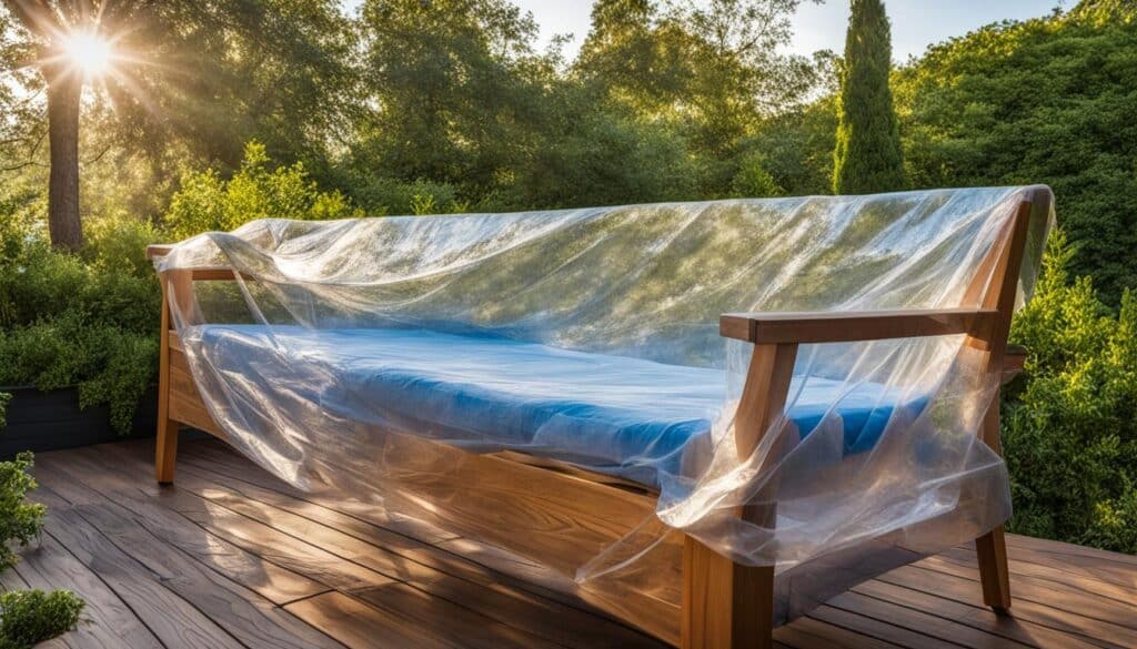 how to shrink wrap outdoor furniture