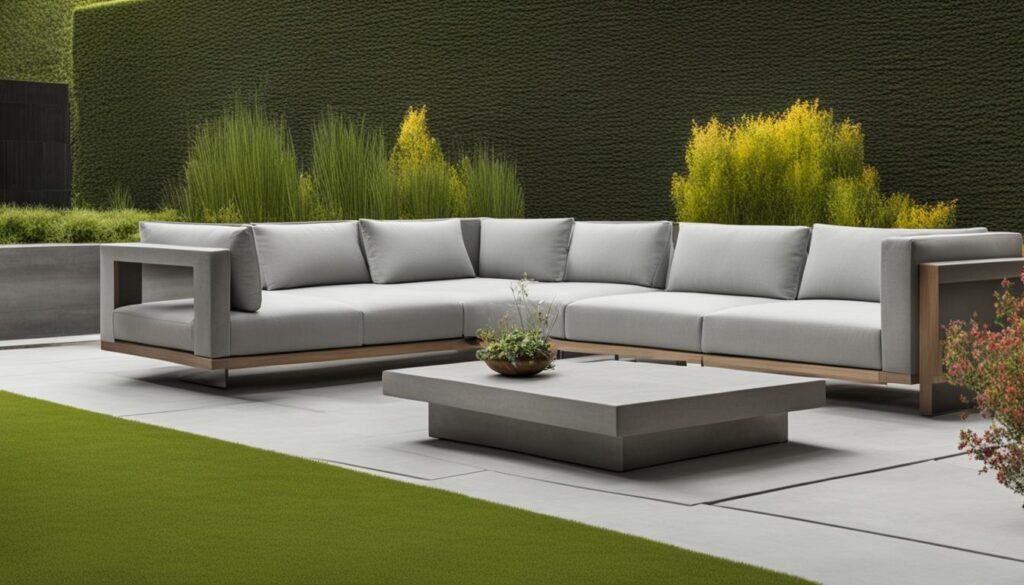 concrete outdoor sofa
