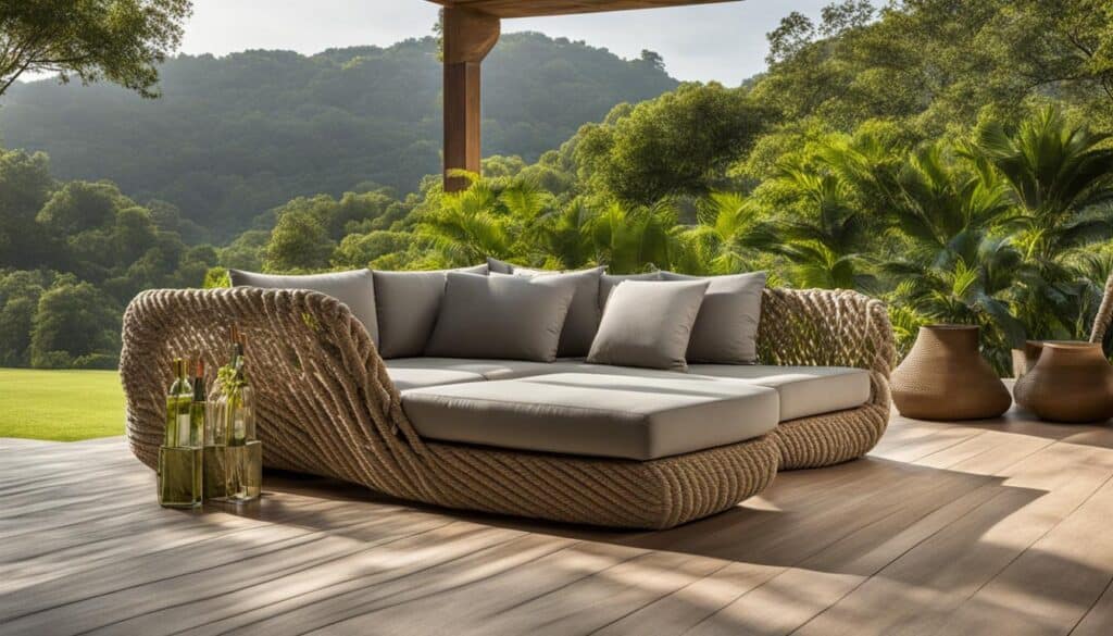 durable rope outdoor sofa