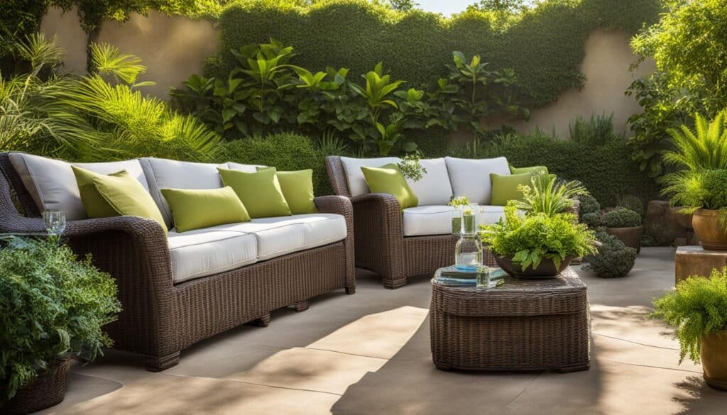 how to secure outdoor cushions to wicker furniture