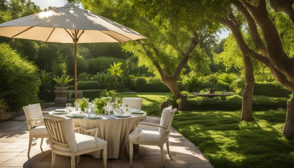 outdoor dining sets for 6 with umbrella