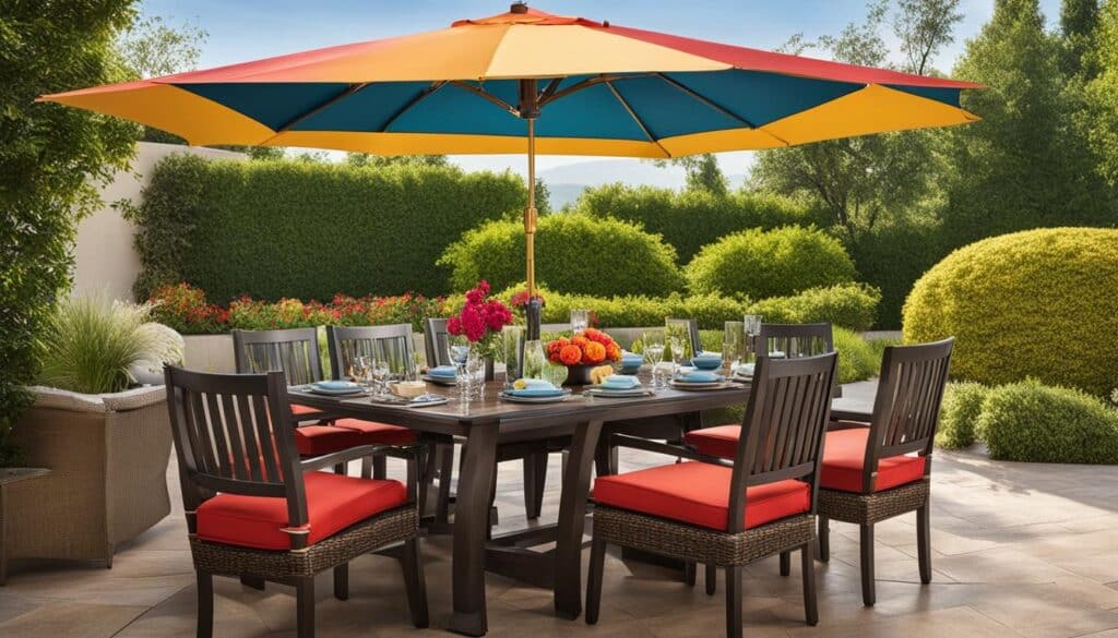 outdoor dining sets for 8 with umbrella
