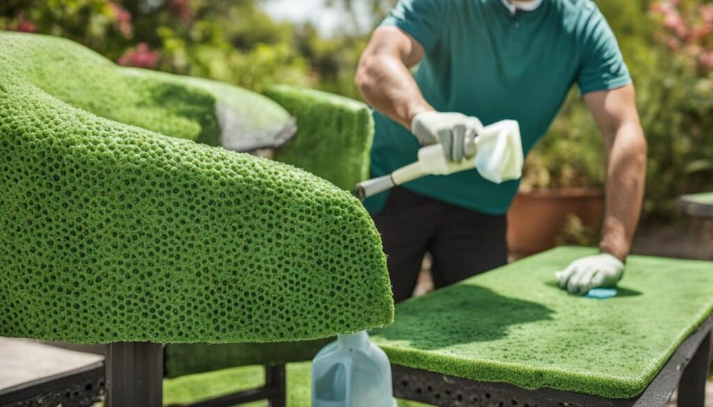 outdoor furniture mold and mildew removal