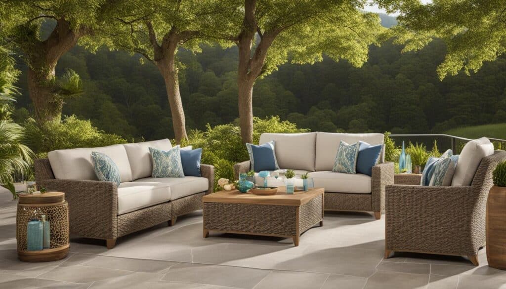 outdoor sofa and chair set